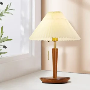 Mid Century Wood Nightstand Lamp with Pull Chain TL-N014 1