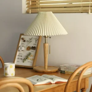 Mid Century Wood Nightstand Lamp with Pull Chain TL-N014 3