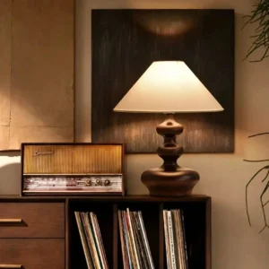 Vintage Stacked Gourd Shape Solid Wood Table Lamp TL-N016 1