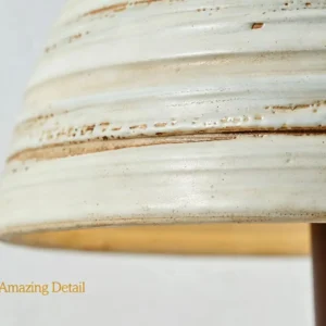 Wabi Sabi Walnut Wood & Ceramic Table Lamp TL-N017 2