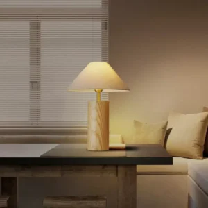 Modern Japandi Cylindrical Wood Column Table Lamp TL-N023 2