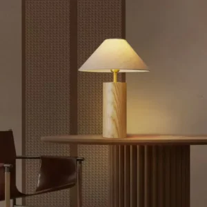 Modern Japandi Cylindrical Wood Column Table Lamp TL-N023 3