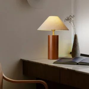 Modern Japandi Cylindrical Wood Column Table Lamp TL-N023 4