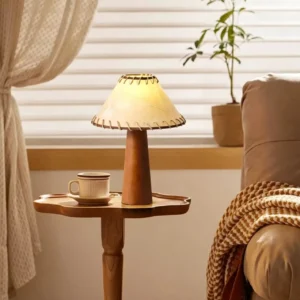 Boho Wabi Sabi Solid Wood Table Lamp TL-N025 2