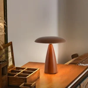 Mid Century Mushroom UFO Wood Table Lamp TL-N026 4