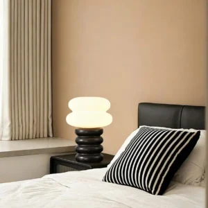 Modern Bubble Wood Base Bedside Table Lamp TL-N029 2