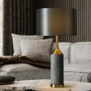Decorative Grey& brass finish Table Lamp for Bedroom& Office TL-D019 4