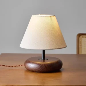 Japanese Style Wabi Sabi Wooden Bedside Table Lamp TL-N033 1