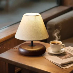 Japanese Style Wabi Sabi Wooden Bedside Table Lamp TL-N033 3