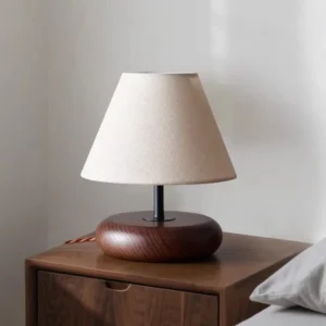 Japanese Style Wabi Sabi Wooden Bedside Table Lamp TL-N033 5