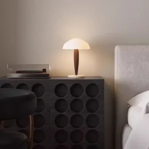 Scandinavian Marble Base & Wood Glass Table Lamp TL-N035 2