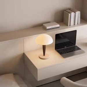 Scandinavian Marble Base & Wood Glass Table Lamp TL-N035 5