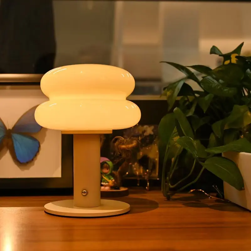 Retro Candy Glass Table Lamp Rechargeable Touch Control Bedside Night Lamp T45-001 7