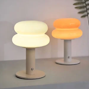 Retro Candy Glass Table Lamp Rechargeable Touch Control Bedside Night Lamp T45-001 6