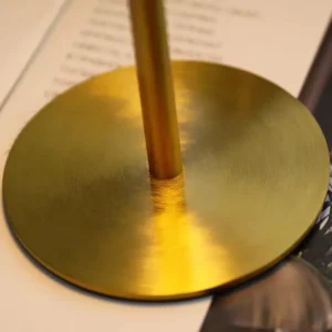 Modern Brass Finish Metal Rechargeable Mushroom LED Table Lamp T45-004 2