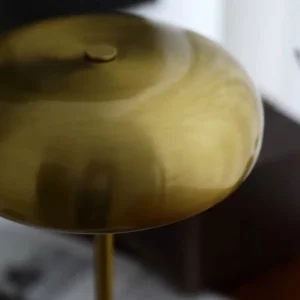 Modern Brass Finish Metal Rechargeable Mushroom LED Table Lamp T45-004 4