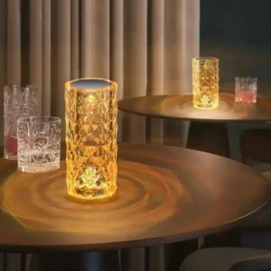 Luxury Clear Rechargeable Touch Dimmable Acrylic Table Lamp T45-005 2