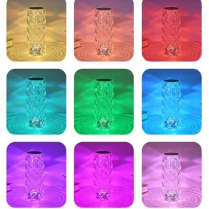 Luxury Clear Rechargeable Touch Dimmable Acrylic Table Lamp T45-005 3