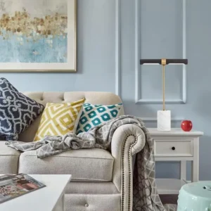 Modern Marble Base and Leather LED Table Lamp TL-D021 1
