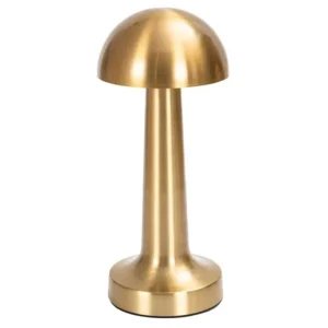 Luxury Retro Cordless Brass Metal Mushroom LED Table Lamp T45-009 7