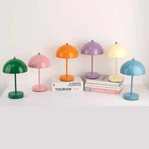 Nordic Rechargeable Cordless Mushroom Dome LED Table Lamp T45-011 4