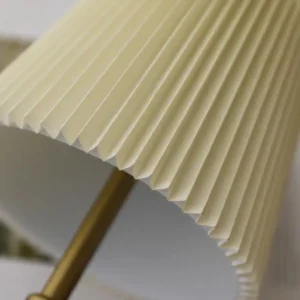 Retro Minimalist Pleated Shade Brass Finish Rechargeable Table Lamp T45-012 4