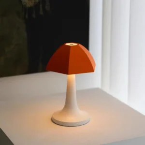 Modern Minimalist Red Dome Cordless LED Table Lamp T45-014 3