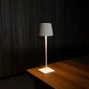 Modern Pleated Shade Touch Dimmable LED Table Lamp T45-016 2