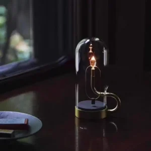 Retro Transparent Glass Cover Accent Touch Dimmable Table Lamp T45-020 2