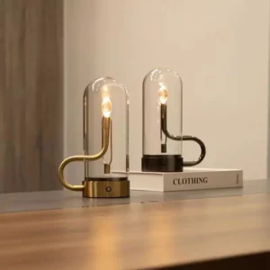 Retro Transparent Glass Cover Accent Touch Dimmable Table Lamp T45-020 3