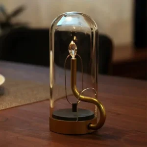 Retro Transparent Glass Cover Accent Touch Dimmable Table Lamp T45-020 4