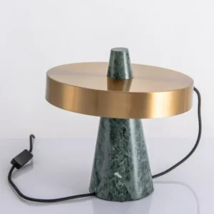 Minimalist Sculptural Marble & Brass finish Table Lamp TL-D022 4