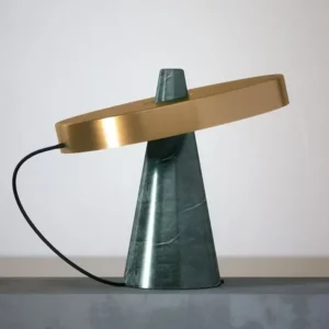 Minimalist Sculptural Marble & Brass finish Table Lamp TL-D022 1