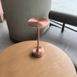 Luxury Round Disc Metal Cordless Rechargeable Touch dimmable Table Lamp T45-021 3