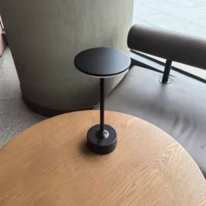 Luxury Round Disc Metal Cordless Rechargeable Touch dimmable Table Lamp T45-021 4
