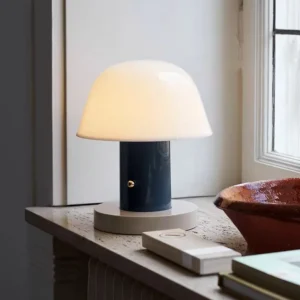 Mid-Century Mushroom Dome Rechargeable Touch Dimmable Table Lamp T45-022 3