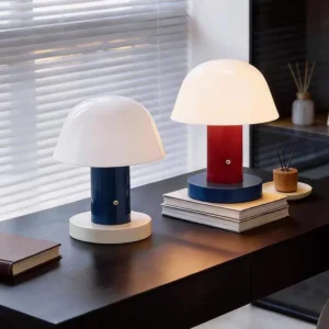 Mid-Century Mushroom Dome Rechargeable Touch Dimmable Table Lamp T45-022 4