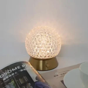 Modern Round Acrylic Texture Rechargeable Mini Table Lamp T45-024 5