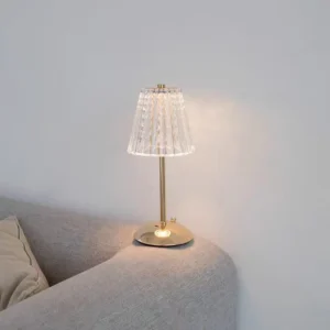 Luxury Diamond Pleated Acrylic Cordless Table Lamp T45-025 1