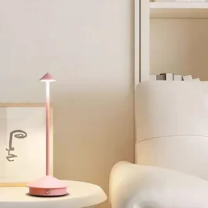 Minimalist Aluminum Cone Cordless Rechargeable LED Table Lamp T45-030 5