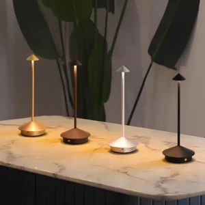Minimalist Aluminum Cone Cordless Rechargeable LED Table Lamp T45-030 8