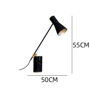 Nordic Black Metal and Marble Base Table Lamp TL-D023 4