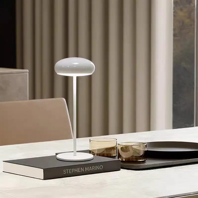 Minimalist Mushroom Touch Control Cordless LED Table Lamp T45-034 5