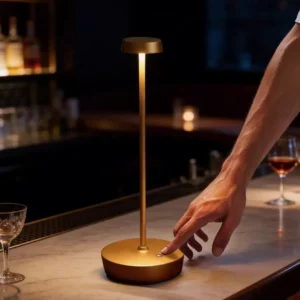 Modern Gold Aluminum Portable LED Table Lamp for Restaurant T45-055 3