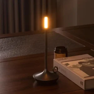 Minimalist Tall Metal Cordless Rechargeable Candle Style Table Lamp T45-043 3