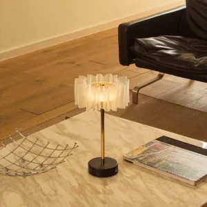 Luxury Wavy Acrylic Shade Cordless Rechagreable LED Table Lamp T45-045 6