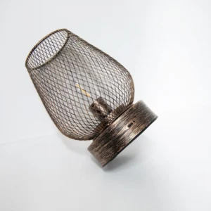 Black Metal Mesh Cage Rechargeable Touch Control Table Lamp T45-017 4