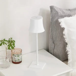 Modern Black & White Tall Rechargeable Ambient Table Lamp T45-053 2