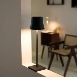 Modern Black & White Tall Rechargeable Ambient Table Lamp T45-053 3