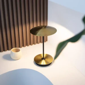 Minimalist Disc Shade Metal Bedside Accent Table Lamp T45-013 1